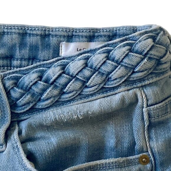 FRAME Le Cutoff Braid Waist Denim Shorts size 26 - Picture 6 of 16